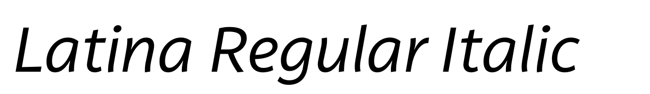 Latina Regular Italic